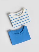 Bluzki dla niemowląt - Reserved - Bawełniany longsleeve 2 pack - złamana biel - miniaturka - grafika 1