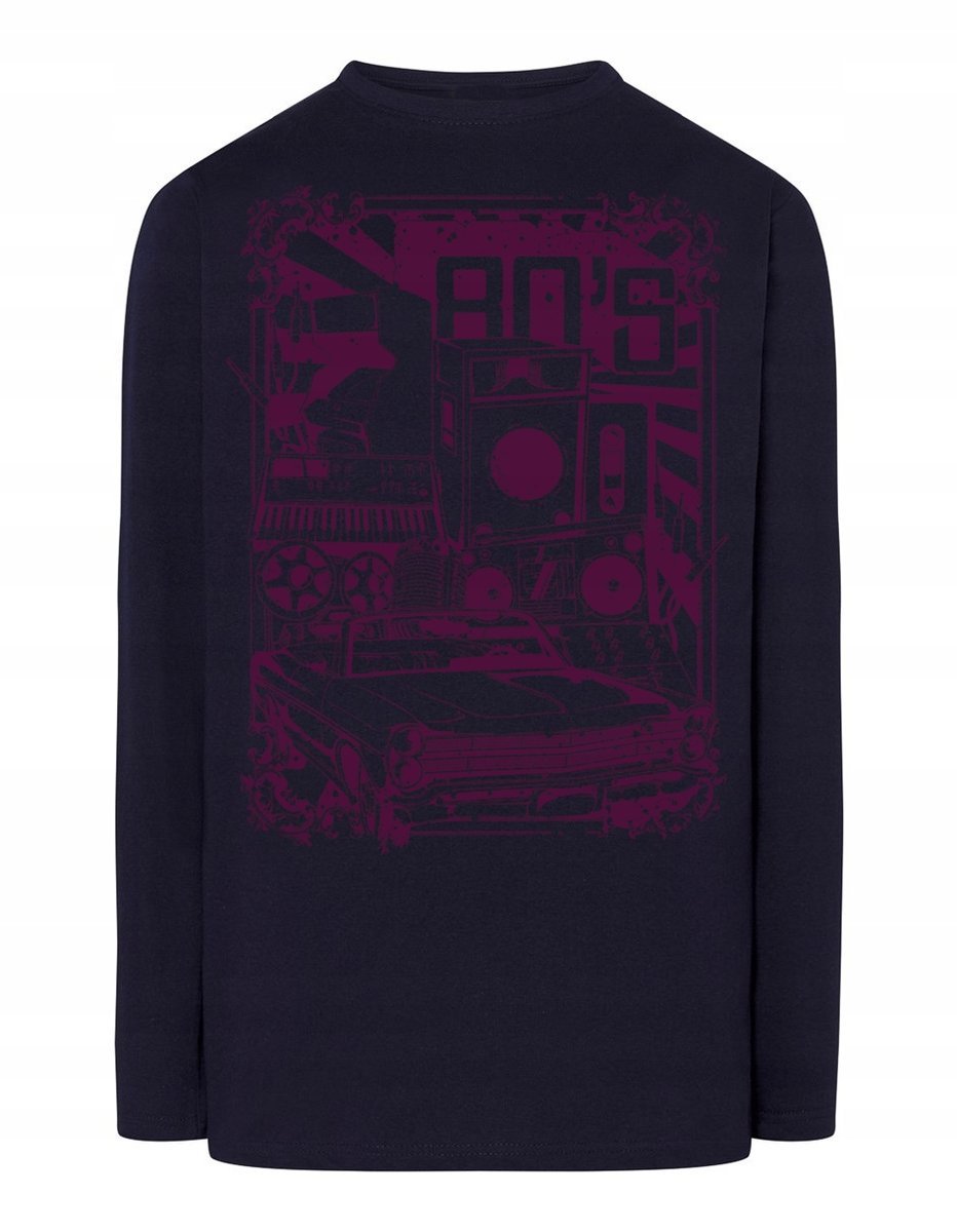 Longsleeve RETRO nadruk lata 80te 80s r.XS