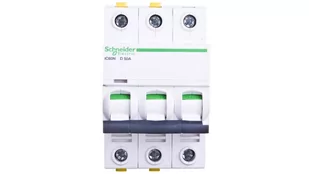 Schneider Electric Wyłącznik nadprądowy iC60N 3P D50 6kA A9F05350 - Bezpieczniki elektryczne - miniaturka - grafika 1