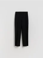 Spodnie i spodenki dla dziewczynek - Reserved - Tkaninowe spodnie - czarny - miniaturka - grafika 1