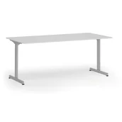 Biurka - Biurko PRIMO BETA, 1800 x 900 mm, podstawa szara, biały - miniaturka - grafika 1