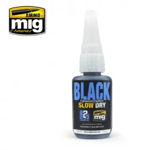 Ammo: Black Slow Dry Cyanoacrylate (21 g) - Akcesoria i części modelarskie - miniaturka - grafika 1