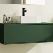 Szafki łazienkowe - Szafka łazienkowa wisząca pod umywalkę - Zielony mat - 94 cm - TEANA II - miniaturka - grafika 1