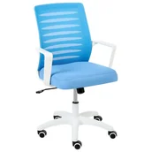 Fotele i krzesła biurowe - Beliani Krzesło biurowe RADIANT Niebieski - miniaturka - grafika 1