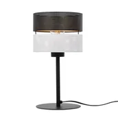 Lampy stojące - Estetyczna lampka z biało-czarnym abażurem K-5296 z serii VEGA - miniaturka - grafika 1