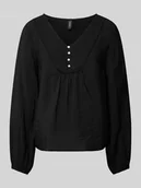 Bluzki damskie - Bluzka z krótką listwą guzikową model ‘MIRA’ - miniaturka - grafika 1
