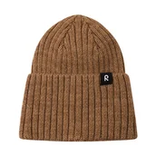 Czapki dla dzieci - Dziecięca czapka z merino Reima Villaisa peanut brown - 52/54 cm - miniaturka - grafika 1