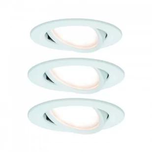 Paulmann Zestaw Nova Coin okrągłe wych LED 3x6,5W 2700K 230V Biały-mat/alu 93449 - Oprawy, klosze i abażury - miniaturka - grafika 1