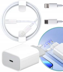 ŁADOWARKA SIECIOWA I KABEL USB-C LIGHTNING DO IPHONE IPAD IPOD AIRPODS 20W - Ładowarki do telefonów - miniaturka - grafika 1
