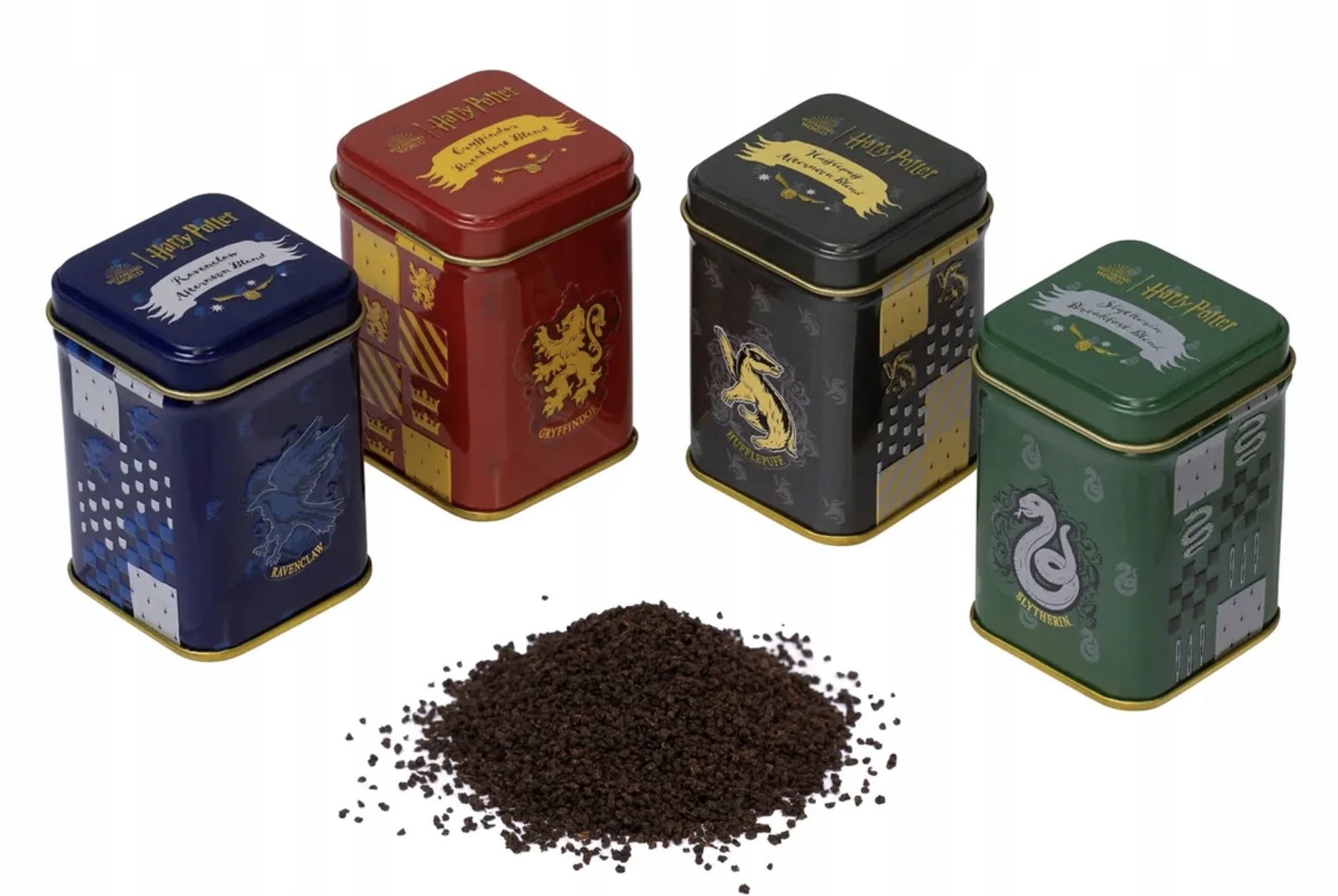 New English Tea Herbata czarna granulowana Zestaw puszek Harry Potter 4 szt