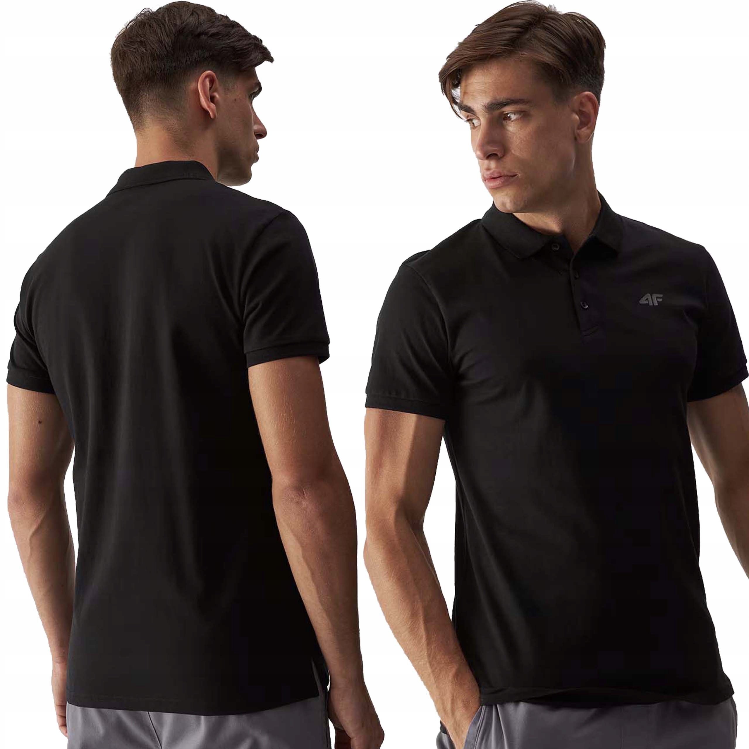 Koszulka Polo Męska 4F T-shirt Bawełniany Gładki Sportowy M316-20S-L
