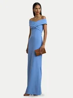 Sukienki - LAUREN RALPH LAUREN Sukienka wieczorowa 253936391006 Niebieski Slim Fit - miniaturka - grafika 1