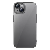 Etui i futerały do telefonów - Zestaw ochronny Baseus Glitter przeźroczyste etui i szkło hartowane do iPhone 14 (czarny) - miniaturka - grafika 1