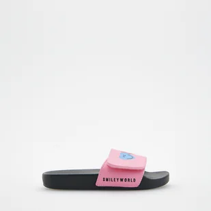 Reserved - Klapki SmileyWorld® - Czarny - Buty dla dziewczynek - miniaturka - grafika 1