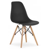 Krzesła - Czarne krzesło do jadalni w stylu nowoczesnym - Naxin 4X - miniaturka - grafika 1