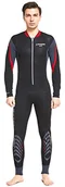 Pianki do pływania - Cressi Men's Lui Monopiece Wetsuit Mokry skafander z neoprenu o wysokiej rozciągliwości 2.5mm ,Czarny/Czerwony ,XL ,XLU479105 - miniaturka - grafika 1