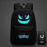 Torby podróżne - Nowy plecak Pokmon Luminous School Bag dla chłopców dziewcząt Torba podróżna Wodoodporne odporne na zużycie Mochillas Czarny - miniaturka - grafika 1