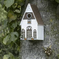 Pozostałe ozdoby ogrodowe - Biała budka dla ptaków Esschert Design Farm House - miniaturka - grafika 1