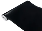 Meble modułowe i akcesoria - Okleina Meblowa Jednokolorowa Folia klejowa Dekoracyjna Samoprzylepna Stół Szafę Regał Drzwi Schody Fronty Meblowe Metr Bieżący 45x100 cm Czarny mat - miniaturka - grafika 1