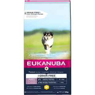 Eukanuba Grain Free Puppy Large Breed, kurczak, 12 kg - Sucha karma dla psów - miniaturka - grafika 1