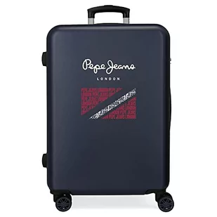 Pepe Jeans Clark Średnia walizka Niebieski 46x65x23 cms Sztywne mocowanie ABS 56L 3,22 kg 4 koła, niebieski, Talla única, średnia walizka - Walizki - miniaturka - grafika 1