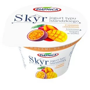 Skyr jogurt typu islandzkiego z mango i marakują Piątnica 150 g - Woda - miniaturka - grafika 1