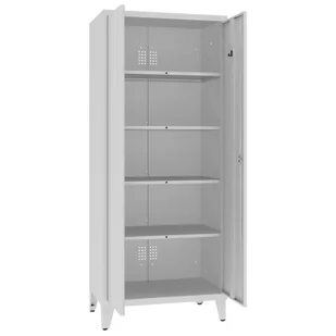 Szeroka szafka gospodarcza z półkami stałymi z max obciążeniem 10 kg MSU 80 - Szafki BHP - miniaturka - grafika 1
