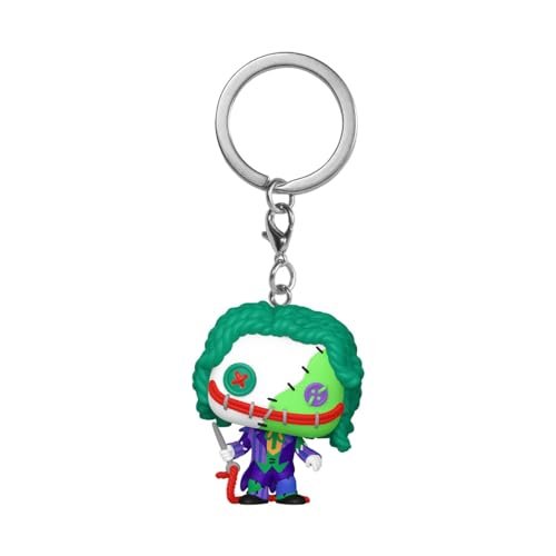Funko POP! Keychain: Patchwork - Joker - Nowość DC Comics - Mini figurka kolekcjonerska - Wypełniacz do pończoch - Pomysł na prezent - Oficjalny towar - Fani komiksów - Dekoracja plecaka