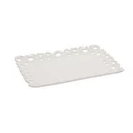 Talerze - Zdobiona Taca Do Serwowania 31 X 22 Cm Valentino La Porcellana Bianca - miniaturka - grafika 1