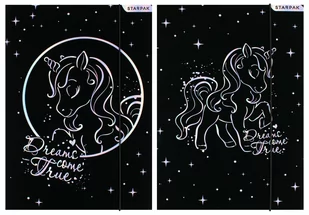 TECZKA Z GUMKA PAP A4 UNICORN HOLO STK FOL10/10 - Szkolne artykuły papiernicze - miniaturka - grafika 1