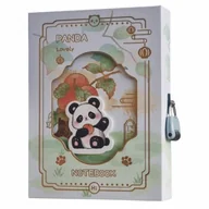 Szkolne artykuły papiernicze - Pamiętnik Notes Na Kłódkę Format A4 96Kart. Panda - miniaturka - grafika 1