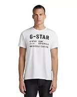 Koszulki męskie - G-STAR RAW Stencil Originals T-shirt męski, Biały (White D22207-336-110), XS - miniaturka - grafika 1