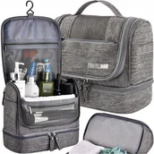 Kosmetyczki, organizery i kuferki - Kosmetyczka Kuferek Organizer Podróżna Damska na Kosmetyki Męska Pojemna - miniaturka - grafika 1