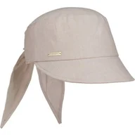 Czapki męskie - Czapka z Daszkiem Cotton Chambray by Seeberger, beżowy, One Size - miniaturka - grafika 1