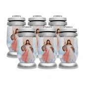 Lampiony i znicze - Znicz szklany BOLSIUS 3S Jezus "1" 72H 6szt. - miniaturka - grafika 1