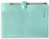 Teczki i skoroszyty - Penmate Teczka z 5-ma przegródkami A4 PP-105 pastelowa zielona - miniaturka - grafika 1
