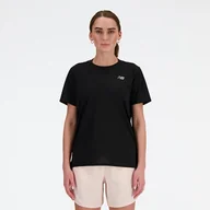 Koszulki i topy damskie - Koszulka damska New Balance WT41222BK czarna - miniaturka - grafika 1