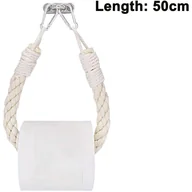 Stojaki i wieszaki na papier toaletowy - Uchwyt na papier toaletowy z juty, przemysłowy wieszak ścienny na ręczniki z metalowym haczykiem do łazienki, na ręczniki lub zasłonę prysznicową -- - miniaturka - grafika 1