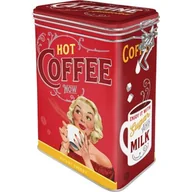 Pojemniki kuchenne - 31126 Puszka z klipsem Hot Coffee Now - miniaturka - grafika 1