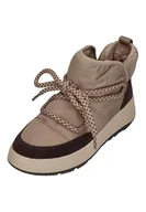 Botki damskie - Fitflop Damskie buty F-Mode W/Odporne BIOFLEECE MESH Płaskie botki Botki, Szarobrązowe, 44 UK, brązowy (taupe), 43 EU - miniaturka - grafika 1