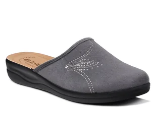 Kapcie damskie pantofle domowe Inblu CF-48 szare z zakrytymi palcami-41 - Kapcie damskie - miniaturka - grafika 1