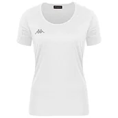 Koszulki i topy damskie - Kappa Kappa Damski T-shirt Fania Techniczny, biały, 6Y 304TP50_925_6Y - miniaturka - grafika 1
