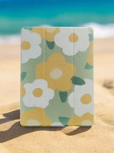 Etui Obudowa Pokrowiec Na Tablet Ipad 9/8/7 10.2 Magnetyczny Kwiaty Zielony - Etui do tabletów - miniaturka - grafika 1