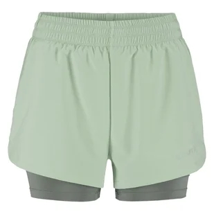 Damskie Spodenki CRAFT ADV ESSENCE 2-IN-1 SHORTS 2 W 1915946-630000 – Zielony - Spodenki damskie - miniaturka - grafika 1