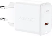 Acefast ładowarka sieciowa GaN USB Typ C 30W, PD, QC 3.0, AFC, FCP biały (A21 white) A21 white