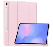 Etui do tabletów - Bizon Case Tab Lizard z klapką do Samsung Galaxy Tab S10 FE Plus Różowy - miniaturka - grafika 1