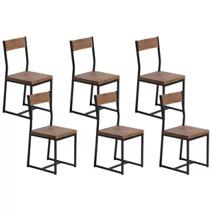 Beliani Zestaw 6 krzeseł do jadalni LAREDO - Krzesła - miniaturka - grafika 1