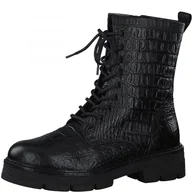 Botki damskie - MARCO TOZZI Damskie botki damskie 2-2-25286-27 Stiefelette, Czarny Croco, 40 EU - miniaturka - grafika 1