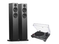 Zestawy stereo - Audio-Technica AT-LP120X-USB (czarny) + A38 (czarny) - miniaturka - grafika 1
