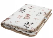 Koce i narzuty dla dzieci - Kocyk Średniaka Farma bawełna - minky 75x100 cm Bonjour Cherie - miniaturka - grafika 1